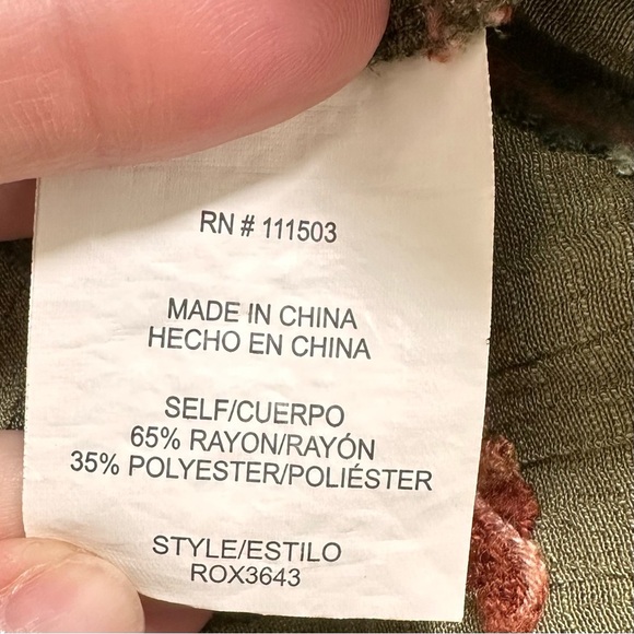 Anthropologie Fig & Flower Embroidered Button Down Blouse Size M - Picture 9 of 9